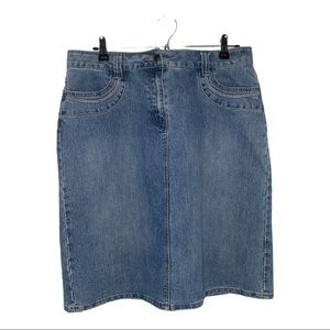 Christopher & Banks Jean Skirt. Stretch. Size 12